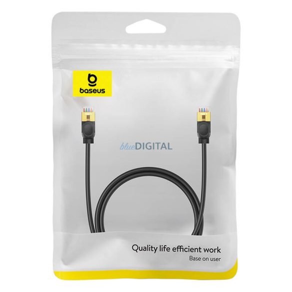 Baseus Cat 7 Gigabit Ethernet RJ45 kábel 1m fekete