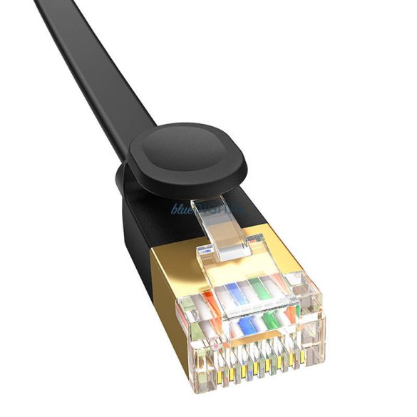 Baseus Cat 7 UTP Ethernet RJ45 kábel lapos 8 m fekete