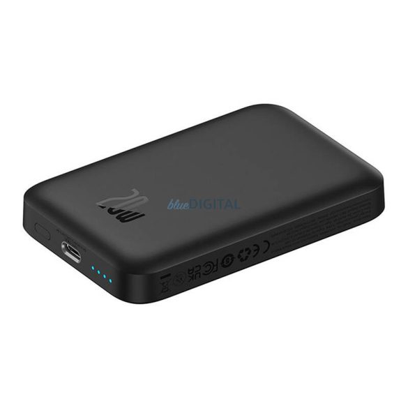 Baseus Magnetic Mini vezeték nélküli powerbank 6000mAh 20W - fekete