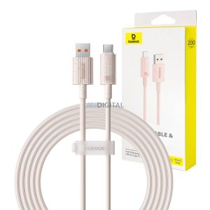 Gyorstöltő kábel Baseus USB-ről USB-C Habitat Series 2m 100W (rózsaszín)