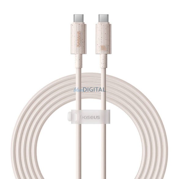 Gyorstöltő kábel Baseus USB-C USB-C Habitat Series 2m 100W (rózsaszín)