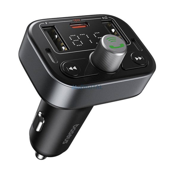 FM adóvevő Baseus S-09 Pro, Bluetooth (fekete)