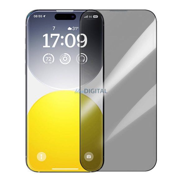 Betekintésvédelemmel ellátott Edzett üveg Baseus Sapphire iPhone 15