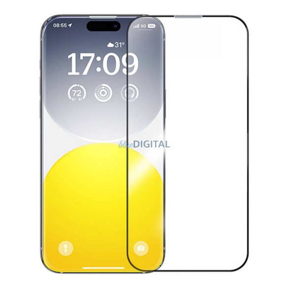 Edzett üveg matt Finish Baseus tükröződéstaszító iPhone 15 Pro Max