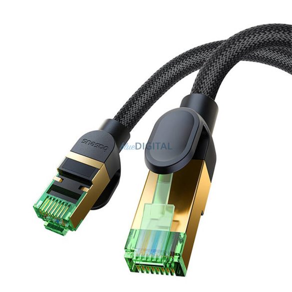 Fonott hálózati kábel cat.8 Baseus Ethernet RJ45, 40Gbps, 10m (fekete)