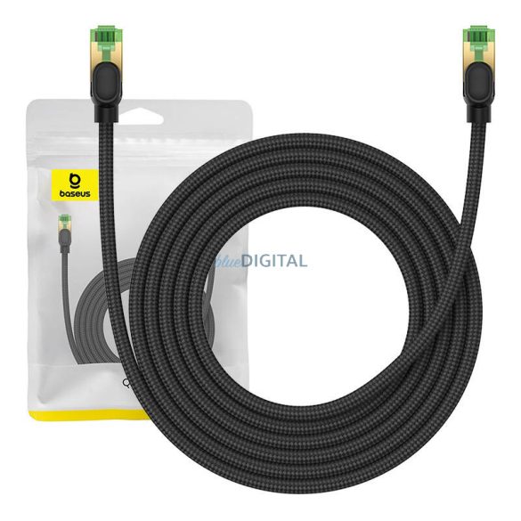 Fonott hálózati kábel cat.8 Baseus Ethernet RJ45, 40Gbps, 3m (fekete)