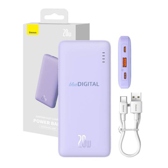 Baseus Airpow powerbank 10000 mAh 20W - lila