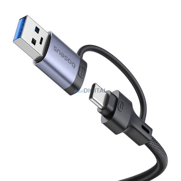 Baseus UltraJoy dokkoló 4 az 1-ben USB-A&USB-C - 3xUSB3.0+USB-C+RJ45 (szürke)