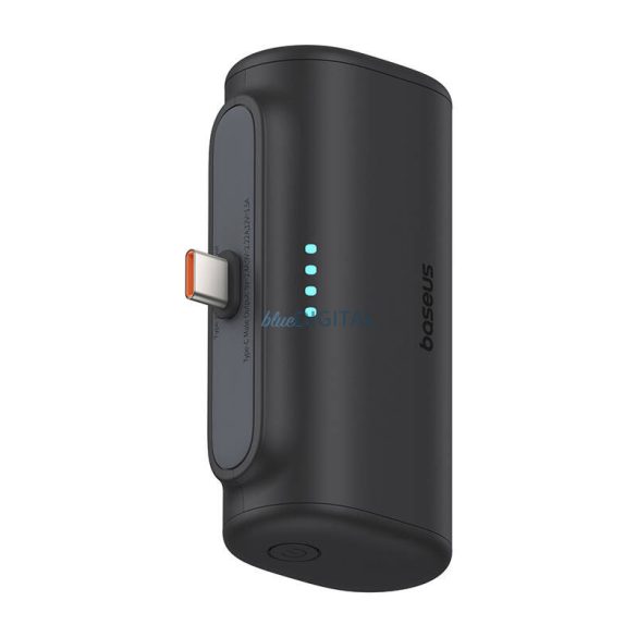 Baseus Compact PlugOn powerbank beépített Type-C csatlakozóval 5000mAh 20W - fekete