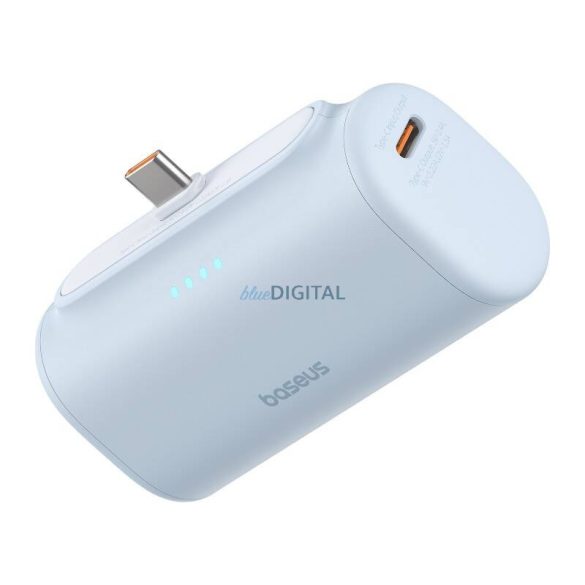 Baseus Compact PlugOn powerbank beépített Type-C csatlakozóval 5000mAh 20W - kék