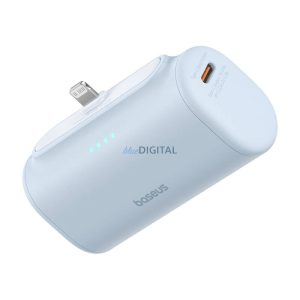 Baseus Compact PlugOn powerbank beépített Lightning csatlakozóval 5000mAh 20W - kék