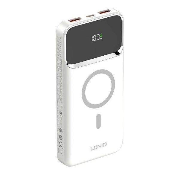 Powerbank LDNIO PQ12, 15W, 10000mah (fehér)