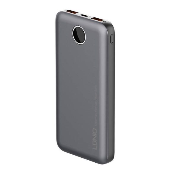 Powerbank LDNIO PQ10, 2xUSB, 22.5W, 10000mah (szürke)