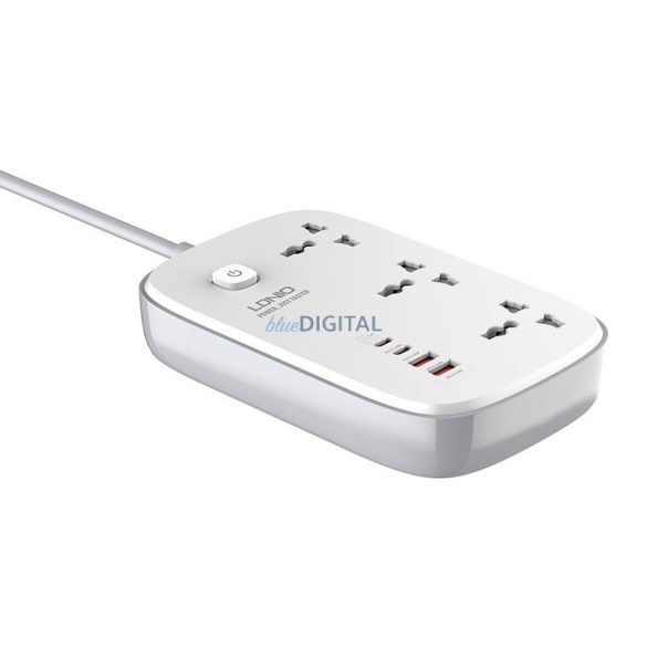 Power Strip GaN LDNIO SC3416 EU 65W fehér + EU dugó