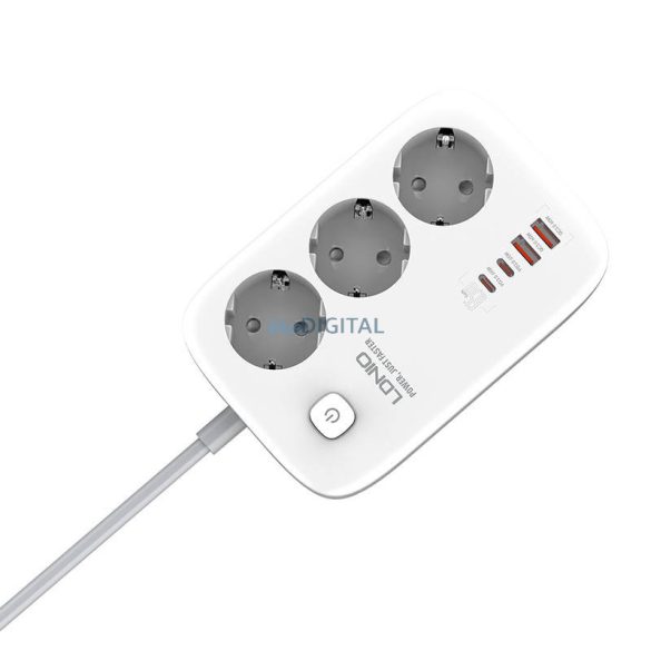 Power Strip GaN LDNIO SE3436 65W fehér