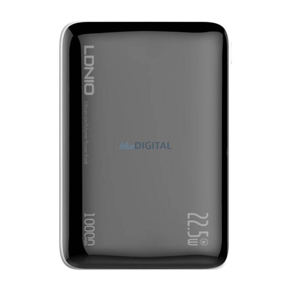 Ldnio PQ25 powerbank 1xUSB-A és 1xUSB-C csatlakozással 10000mAh 22.5W PD QC - fekete