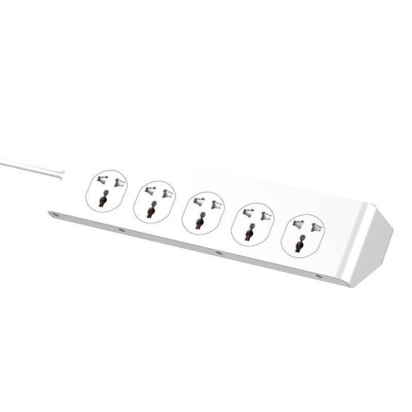 LDNIO SC10610 hálózati csatlakozó 10 AC csatlakozóval, 5x USB, 1x USB-C, 2500W, 2m (fehér)