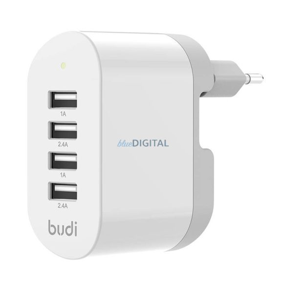 B-UDI fali töltő, 4x USB, 34W (fehér)