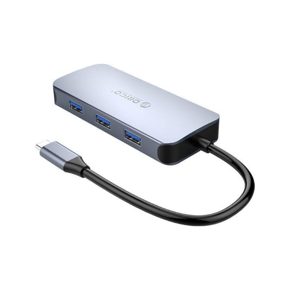 Orico Hub adapter 6 az 1-ben HDMI 4K + 3x USB 3.0 + RJ45 + USB-C PD 100W