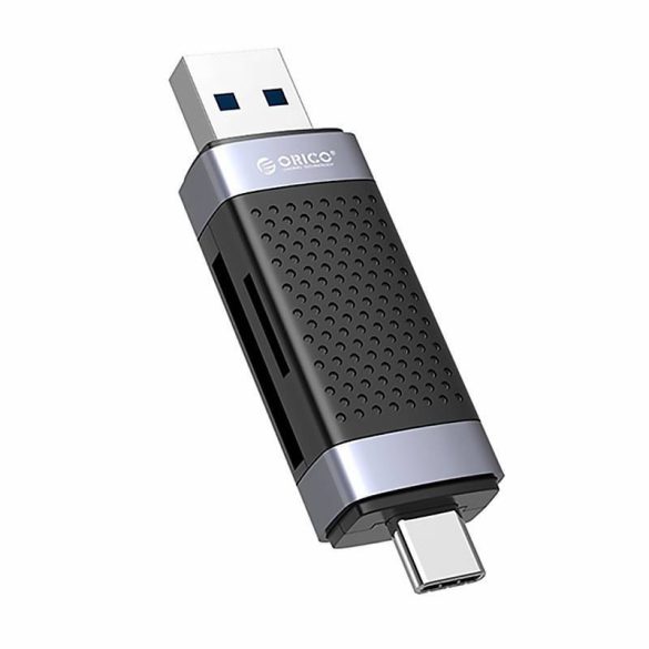 Orico CD2D-AC2-BK-EP TF/SD memóriakártya-olvasó, USB + USB-C (fekete)