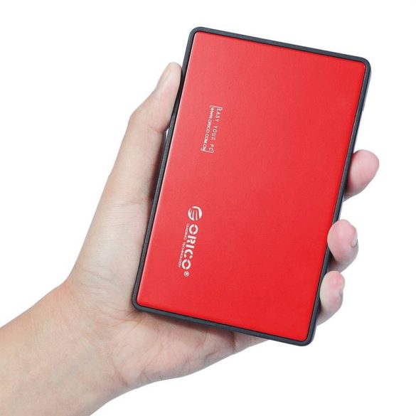 Orico SSD / HDD 2.5 külső ház, SATA III (piros)