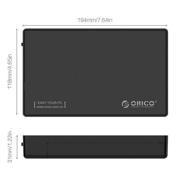 Orico HDD 2.5 / 3.5 USB-C külső ház