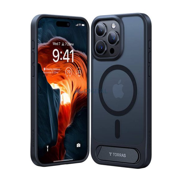 Torras UPRO tok kitámasztóval iPhone 15 Pro Max - fekete