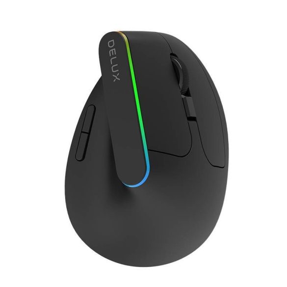 Vezeték nélküli függőleges egér Delux M618DB BT / 2.4G 4000DPI RGB