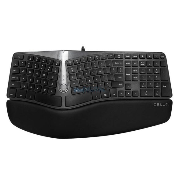 Ergonomikus billentyűzet Delux GM901U Hub (szürke)