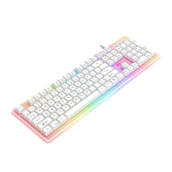 Havit KB876L gamer billentyűzet RGB (fehér)