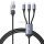 Joyroom SA21-2T3 Speedy USB-A/Type-C - Type-C/Lightning/microUSB kábel 100W 1.5m - fekete