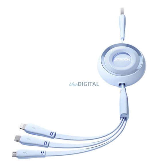 Joyroom S-A40 Colorful USB-A - Type-C/Lightning/microUSB kábel 3.5A 1m - kék