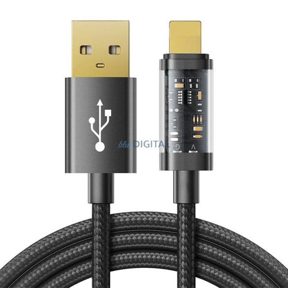 Joyroom S-UL012A12 USB-A - Lightning kábel 2.4A 1.2m - fekete