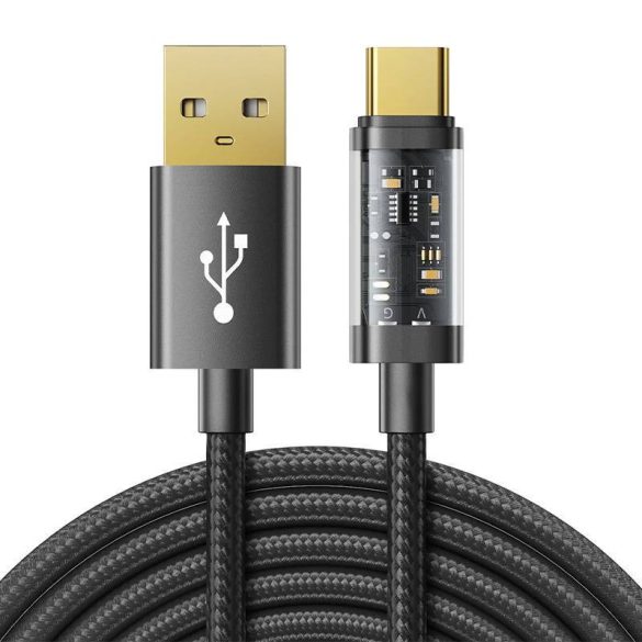 USB-USB-C kábel Joyroom S-UC027A12 3A, 1,2m (fekete)