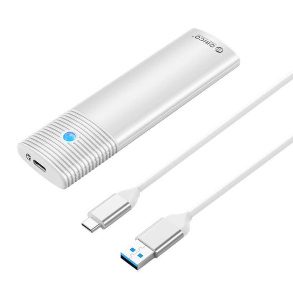 M.2 SATA külső meghajtóház, Orico PWM2-WH-EP, USB-C, 5Gbps (ezüst)