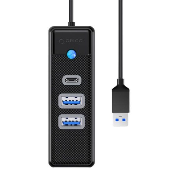 Orico Hub adapter USB 2x USB 3.0 + USB-C, 5 Gbps, 0,15m (fekete)