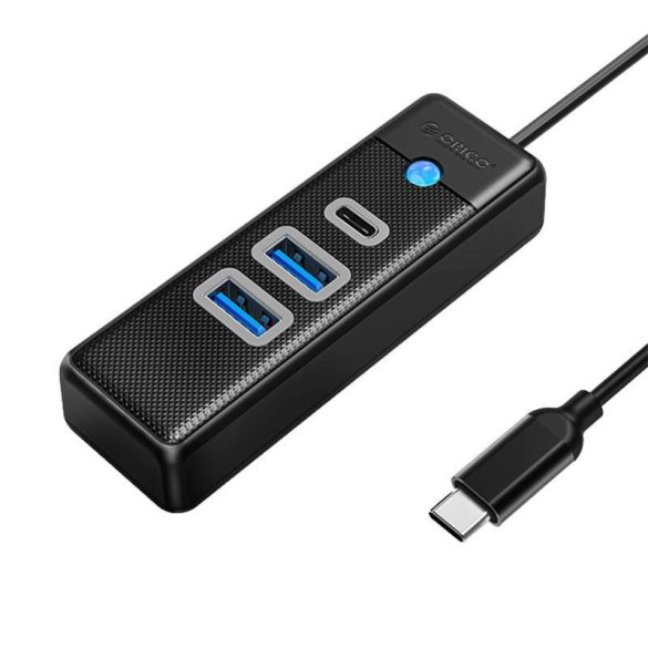 Orico Hub adapter USB-C és 2x USB 3.0 + USB-C, 5 Gbps, 0,15m (fekete)