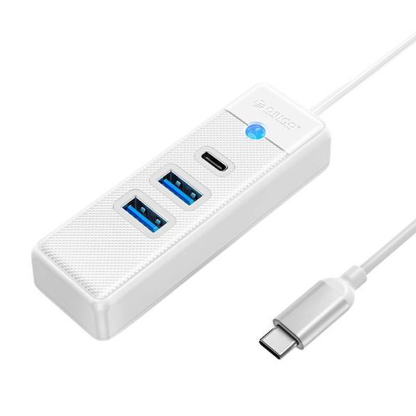 Orico Hub adapter USB-C és 2x USB 3.0 + USB-C, 5 Gbps, 0,15m (fehér)