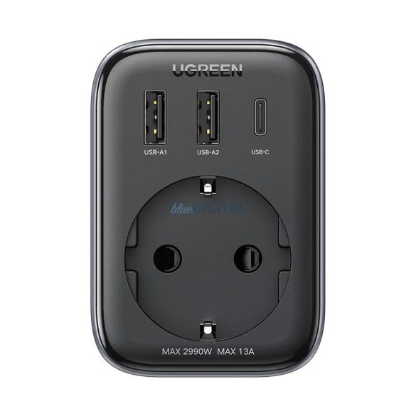 Utazási adapter EU-ből brit csatlakozóra UGREEN CD314 2xUSB-A, 1xUSB-C