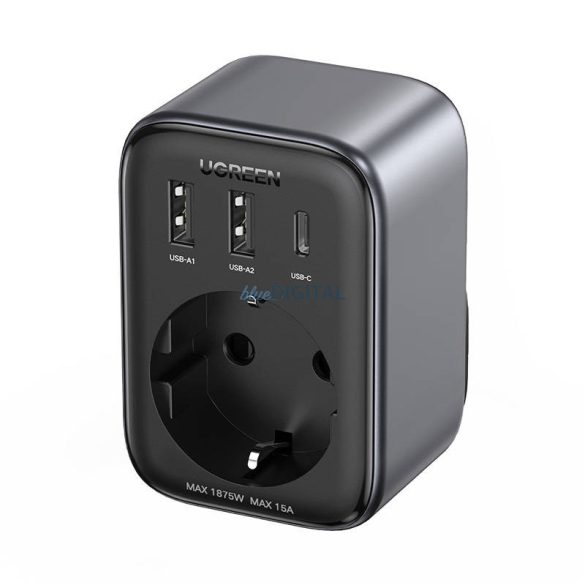 Utazási adapter EU-USA csatlakozóra UGREEN CD314 2xUSB-A, 1xUSB-C