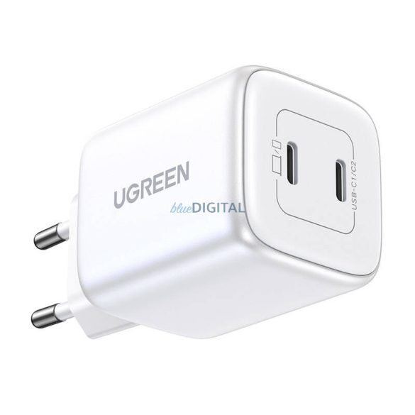 UGREEN Nexode 45W hálózati töltő, 2x USB-C, PD3.0, QC4.0, GaN (fehér)