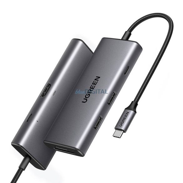 7 az 1-ben adapter UGREEN CM498 AUSB-C és 2x USB-A 3.2, USB-C 3.2, SD/TF, PD között