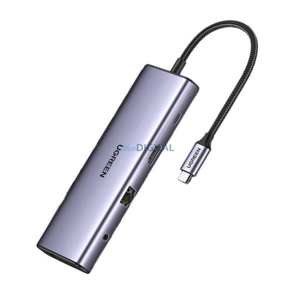 USB Hub 10-in-1 Adapter UGREEN CM498 USB-C to 3x USB-A 3.0, HDMI, VGA, RJ45, SD/TF, AUX3.5mm, PD