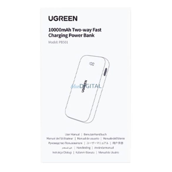 Ugreen Nexode PB502 powerbank 10000mAh USB + USB-C, 30W PD - fekete