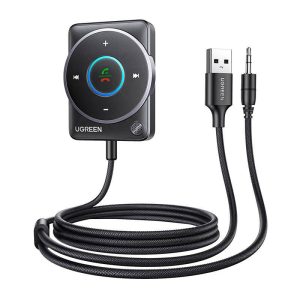 Ugreen CM723 Bluetooth 5.4 adapter USB + 3,5 mm-es mini jack, beépített mikrofon (fekete)