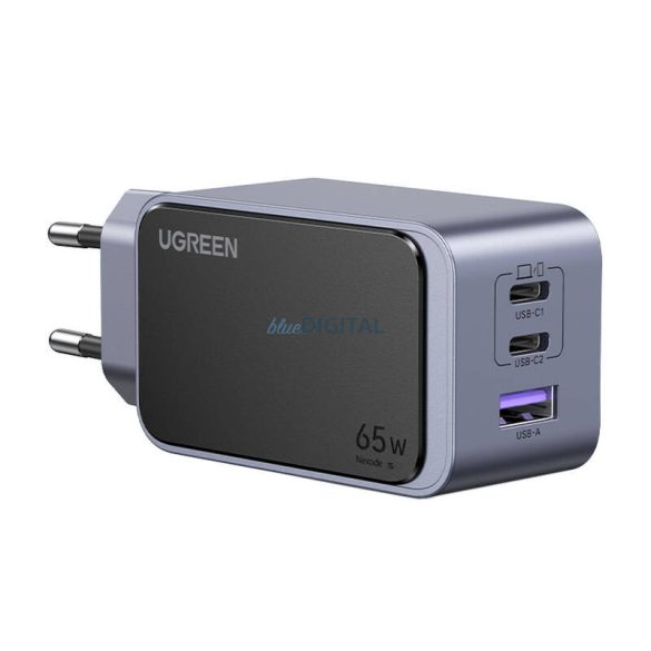 Ugreen Nexode Air hálózati töltő 1xUSB-A és 2xUSB-C csatlakozással 65W - szürke