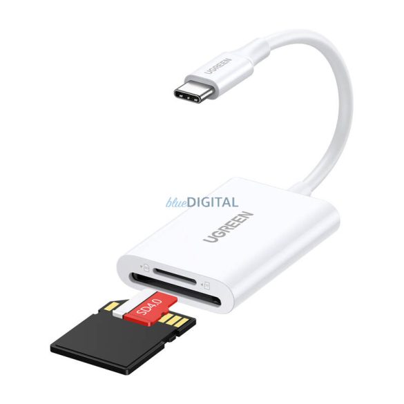 Ugreen 2-in-1 USB-C kártyaolvasó CM265 (fehér)