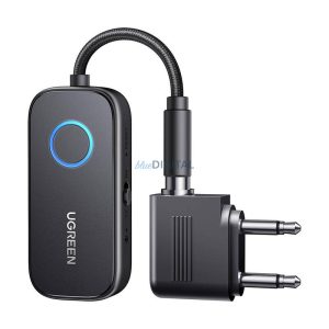 Bluetooth 5.3 Ugreen CM671 vevő/adó, mini jack 3,5 mm, 300mAh + repülőgépes adapter