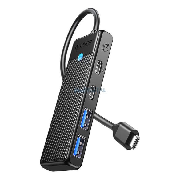 Orico USB hub 2xUSB-A 3.0 + 1xType-C 3.0 + PD 100W - fekete