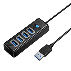 Orico USB hub USB-A - 4xUSB-A 3.0, 5 Gbps, 0.15m - fekete